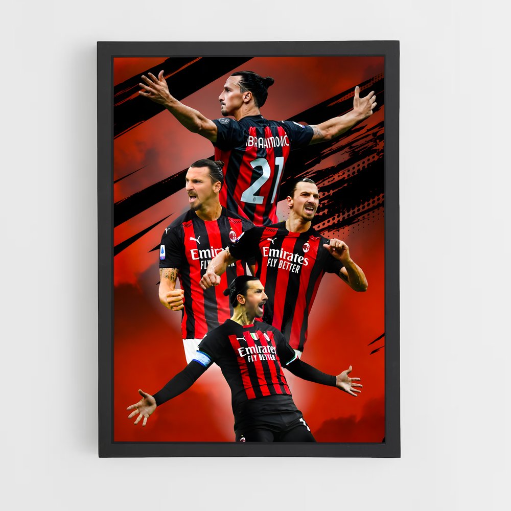 Affiche Rouge Zlatan – affiche Football (vue 2)