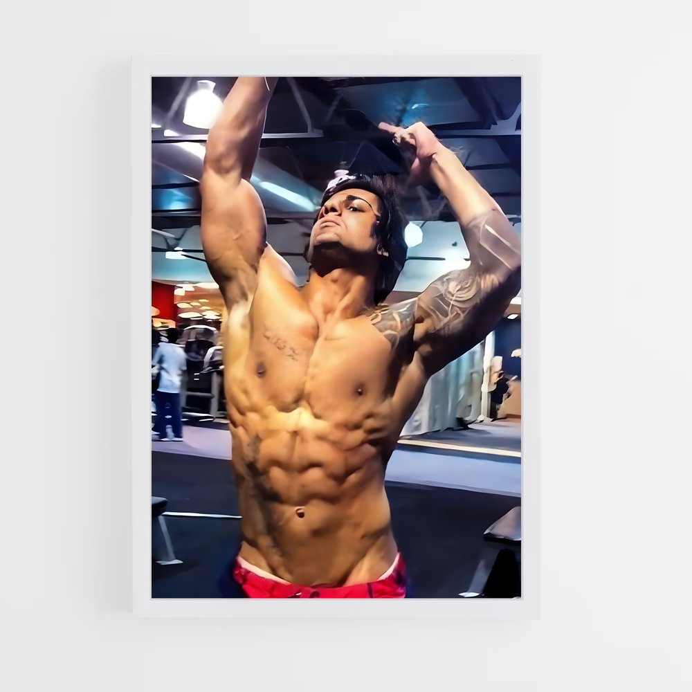 Poster Zyzz Pose – affiche Musculation (vue 3)