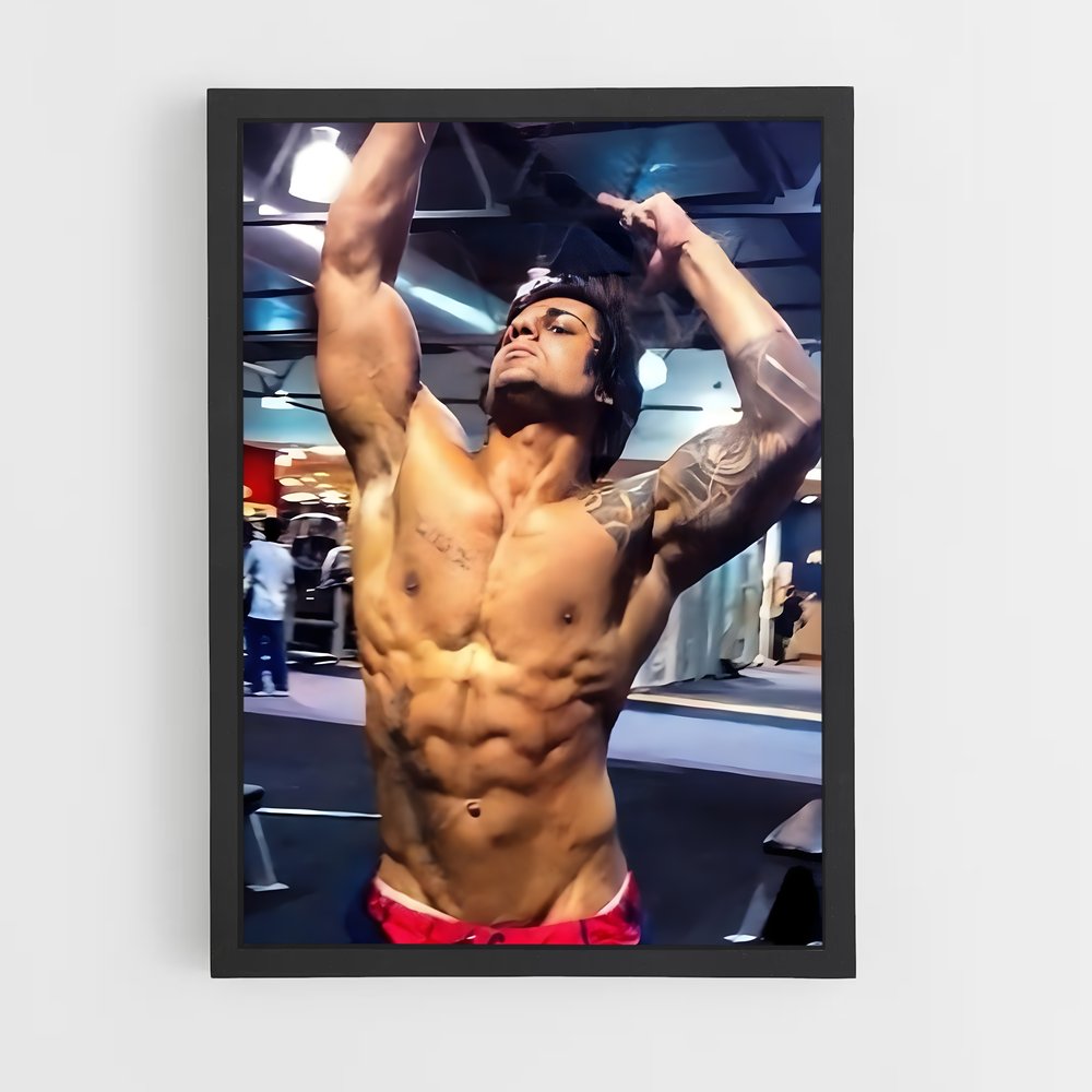 Poster Zyzz Pose – affiche Musculation (vue 2)